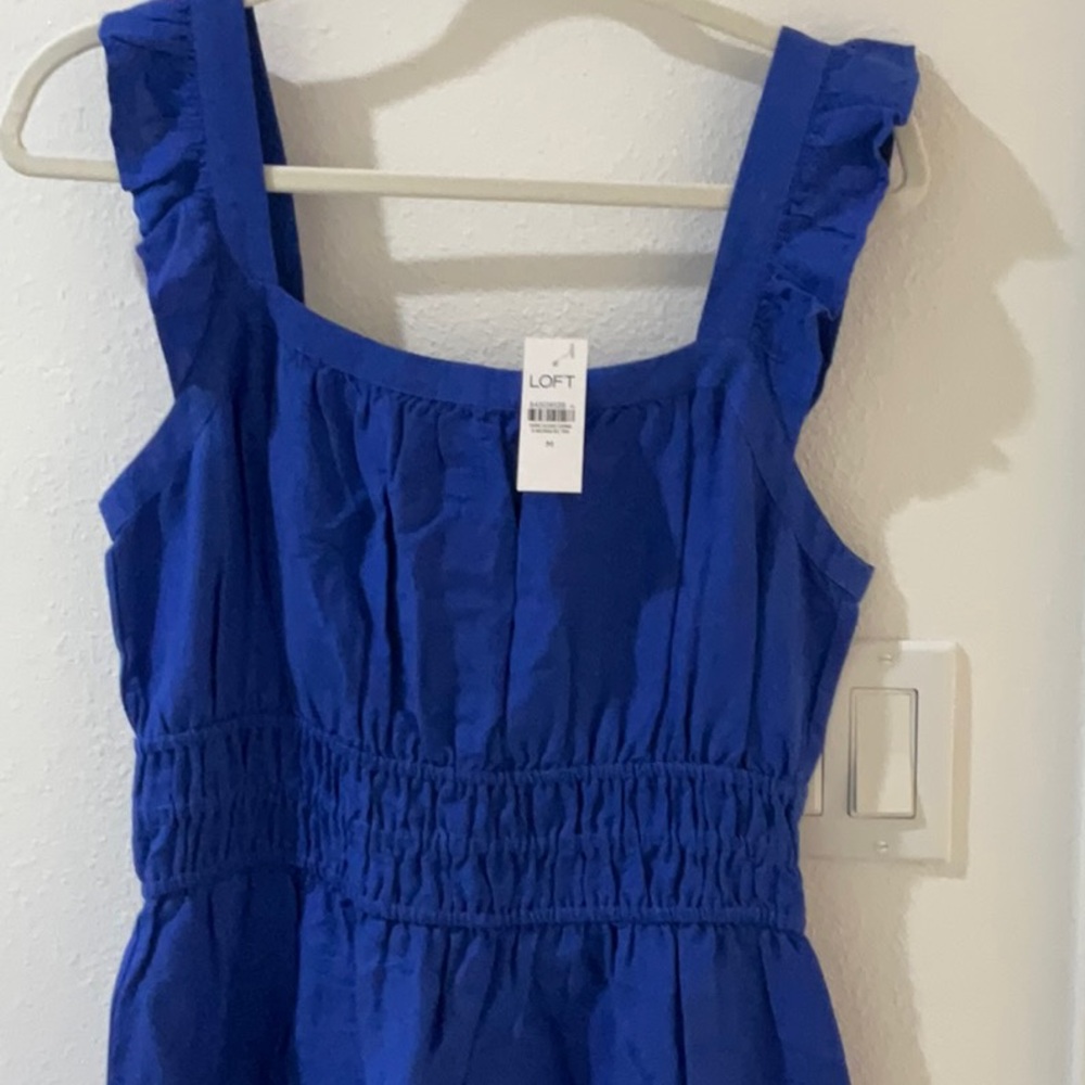 Linen two tone maxi dress